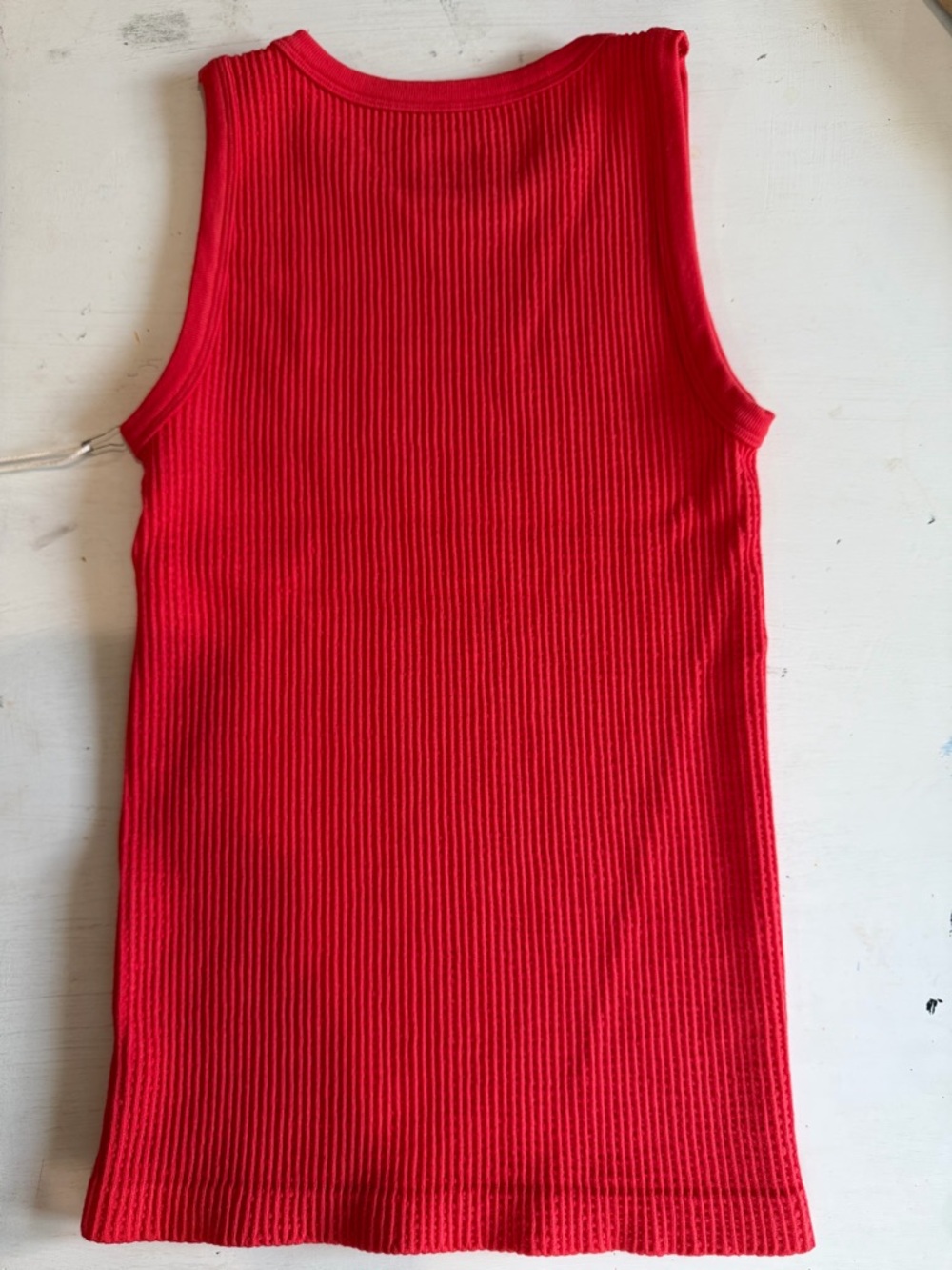 Grace & Lace Brami Ribbed Sleeveless Tank Top Red - Picture 5 of 8